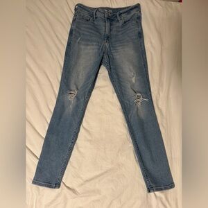 Old Navy Light Blue Distressed Rockstar Super Skinny Stretch Jeans